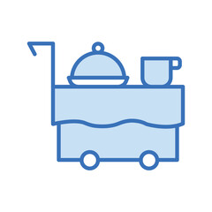 Obraz premium Room Service duotone line icon , vector, pixel perfect, illustrator file 