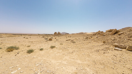 Desert Landscape with Distant Ruins