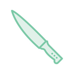 Chef’s Knife duotone line icon , vector, pixel perfect, illustrator file 
