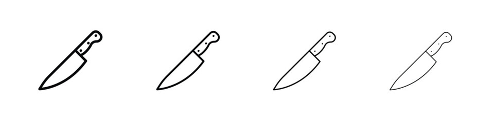 knife icons. line strokes simple icons
