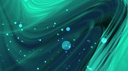 Bright Blue Specks Across Teal Black Fluid Swirls in Abstract Flow for Artistic Media, Projection Mapping, Corporate Branding, Event Presentations, and Motion Graphics Templates