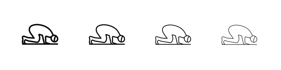 Sujud icons. line strokes simple icons