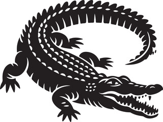 Vector of crocodile design on white background. Wild Animals
