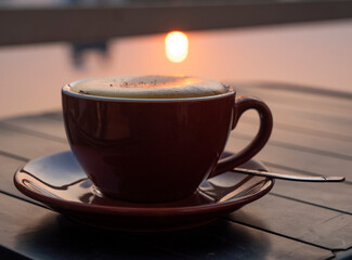 cup of coffee on the table