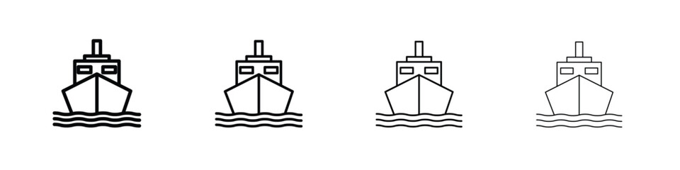 Ship icons. line strokes simple icons