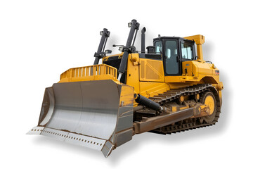 Fototapeta premium A bulldozer isolated on white background