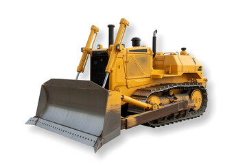 Fototapeta premium bulldozer isolated on white background
