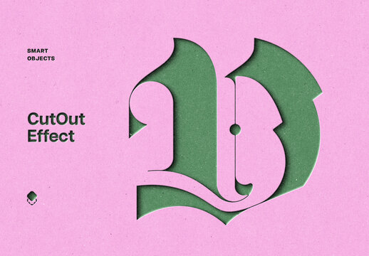 Cut Out Paper Text & Logo Mockup