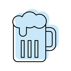 Beer  color shadow thinline icon , vector, pixel perfect, illustrator file 
