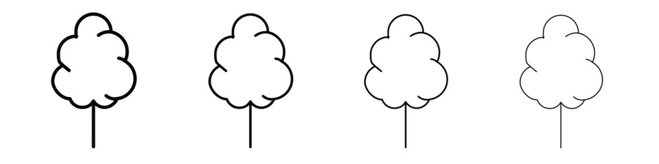 Cotton Candy icons. line strokes simple icons