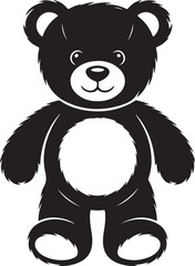 silhouette Vector Teddy bear plush toy flat icon