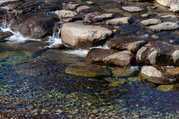 view of the flowing stream in the valley
