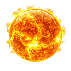 Dramatic Solar Flare Energy Illustration Sun Planet Science Bright Power Space Heat Graphic Resource