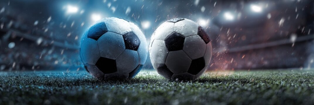 Social Media Football. Template for Soccer Competition Post with Sporty Design