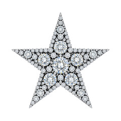 Obraz premium Diamond Star Shape Luxury Jewelry Concept Elegant Sparkle Brilliant Gemstone Design Isolated Background