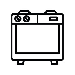 Gas stove line icon , vector, pixel perfect, illustrator file 
