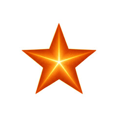 Obraz premium Glowing Orange Star Icon Vector Illustration for Business Success and Achievement Concepts