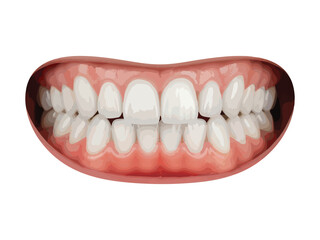 High-Resolution Vector Illustration of Human Teeth and Gums – Realistic Dental Anatomy for Dentistry, Education, and Oral Health
