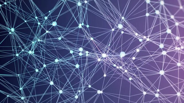 non-representational interconnected background pattern consisting of linked linear elements and nodal points, resembling molecular structures and communication networks, suitable for graphic design a