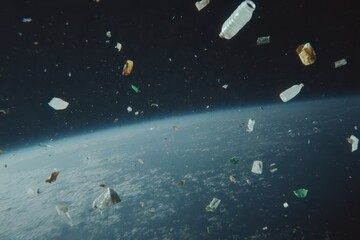 Floating debris in low Earth orbit reveals the impact of human activity on space environments and highlights the challenge of space pollution