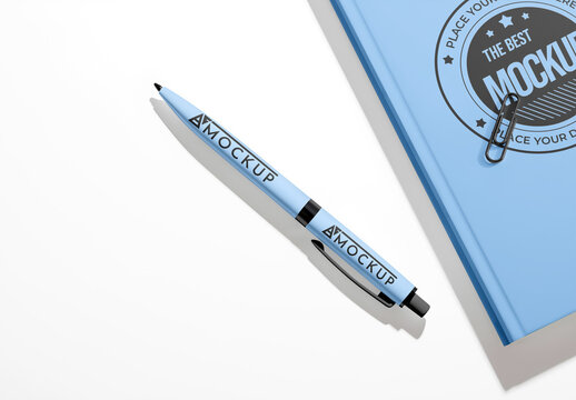 Pen Mockup Desk Composition