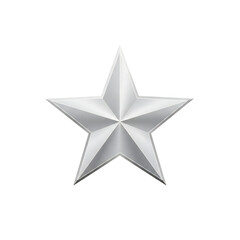 Obraz premium Silver Star Icon Isolated on Black Background for Business and Design Projects