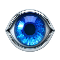 Intense Blue Eye Vision Technology Future Biometrics Scan Security Science Health