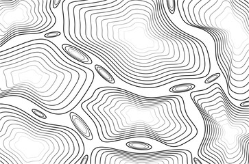 Fototapeta premium Topographic map pattern. Topography lines map. Abstract topographic contours background. Simillarcartography illustration. Abstract wavy lines background. Contour lines background.