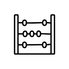Abacus Icon Illustration Representing Calculation and Education Tools