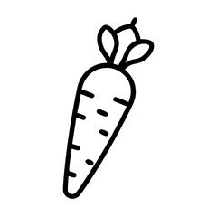 Carrot Icon for Food, Vegetable, Healthy Diet, and Nutrition Design