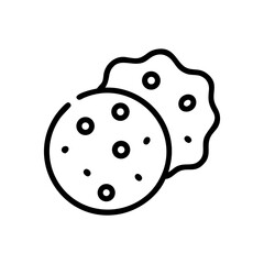 Title: Delicious Chocolate Chip Cookie Icon for Bakery and Dessert Apps