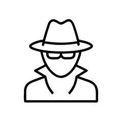 Hacker Icon for Cybersecurity, Technology, and Digital Threats Illustration