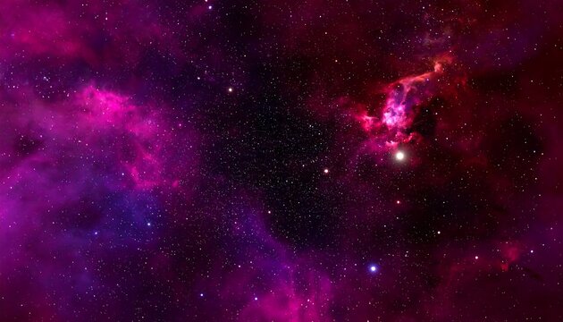 Cosmic Nebula with Pink, Stars, and Space.