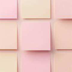 Fototapeta premium Colorful sticky notes arranged in a grid pattern on a light background, perfect for reminders and organization