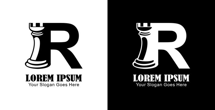 The logo design is a rook chess piece combined with the letter R