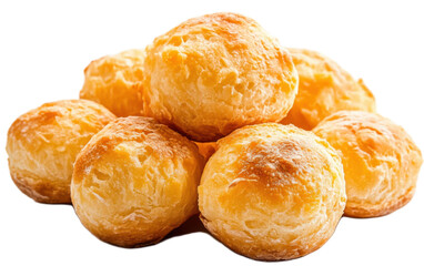 Brazilian cheese bread on white background,png