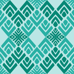 damash floral seamless background, green shade 