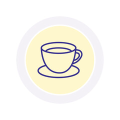 Tea Cup color circle icon , vector, pixel perfect, illustrator file 
