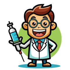 design logo icon vector cartoon character mascot doctor