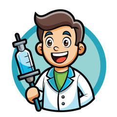 design logo icon vector cartoon character mascot doctor