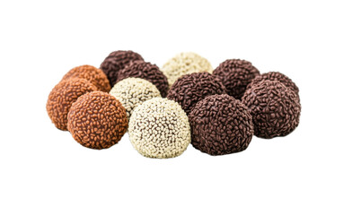 Brigadeiros a plate on white background,png