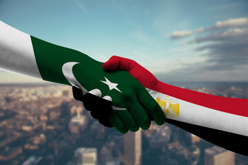 Shaking hands Pakistan and_Egypt