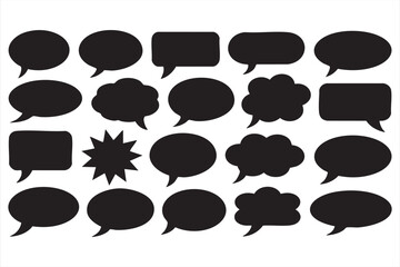 Blank conversation balloons and thought cloud icons collection