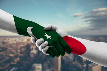 Shaking hands Pakistan and_Japan