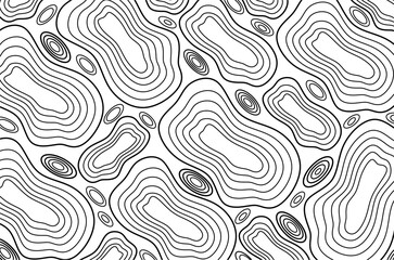 Fototapeta premium Topographic map pattern. Topography lines map. Abstract topographic contours background. Simillarcartography illustration. Abstract wavy lines background. Contour lines background.