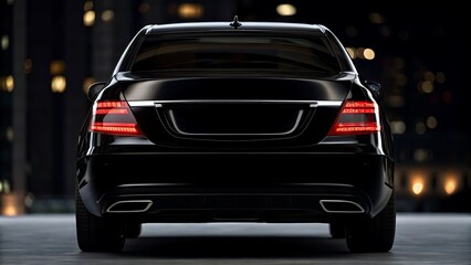 Black luxury  rear view automobile