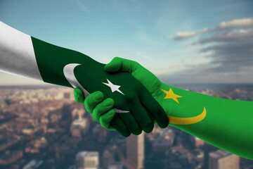 Shaking hands Pakistan and_Mauritania