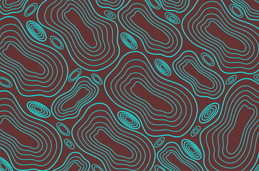 Topographic map pattern. Topography lines map. Abstract topographic contours background. Simillarcartography illustration. Abstract wavy lines background. Contour lines background.