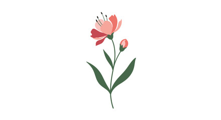 Elegant floral illustration with a single bloom, perfect for modern design projects and branding