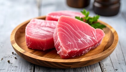 Fototapeta premium Frozen Tuna Steak